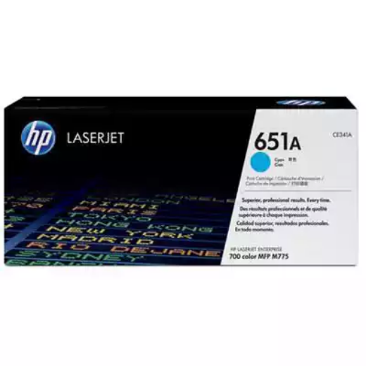 Picture of HP CE341A 651A TONER CARTRIDGE CYAN