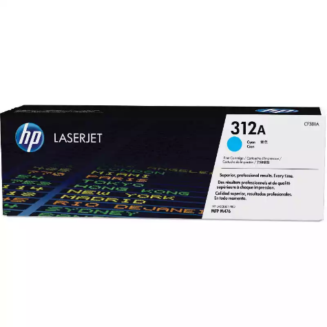 Picture of HP CF381A 312A TONER CARTRIDGE CYAN