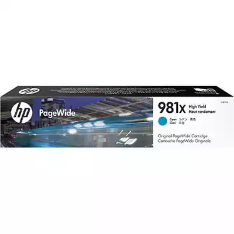 Picture of HP L0R09A 981X INK CARTRIDGE HIGH YIELD CYAN