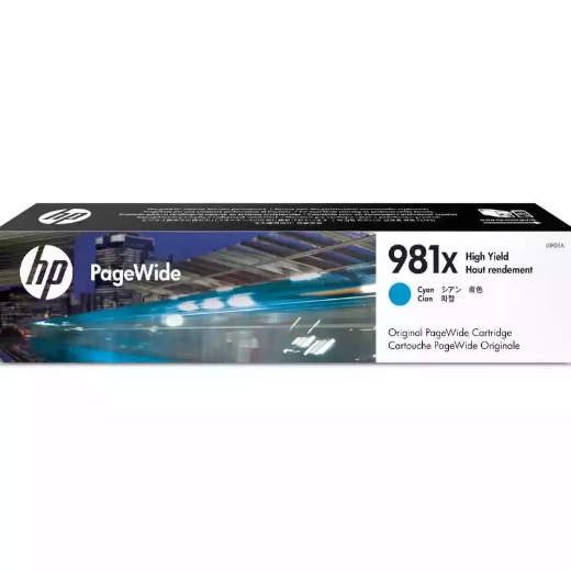 Picture of HP L0R09A 981X INK CARTRIDGE HIGH YIELD CYAN