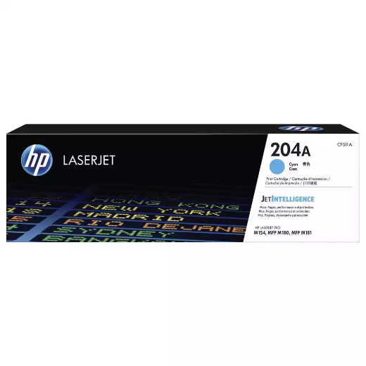 Picture of HP CF511A 204A TONER CARTRIDGE CYAN