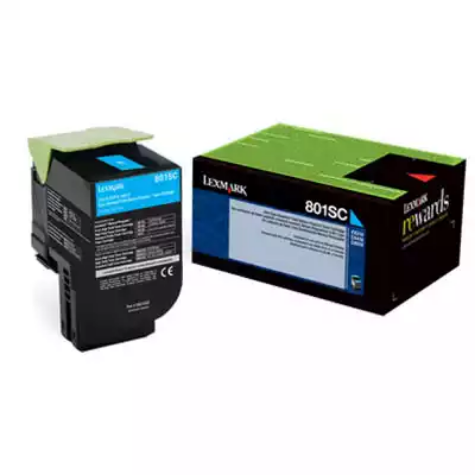 Picture of LEXMARK 80C8SC0 808SC TONER CARTRIDGE CYAN