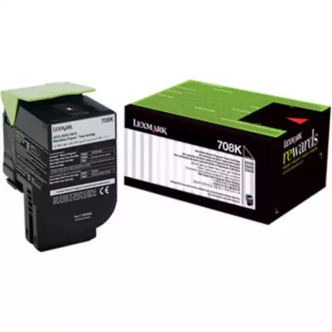 Picture of LEXMARK 70C80K0 708K TONER CARTRIDGE BLACK