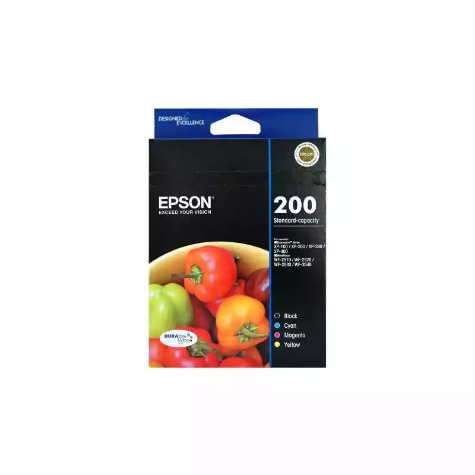 Picture of EPSON 200 INK CARTRIDGE VALUE PACK BLACK/CYAN/MAGENTA/YELLOW