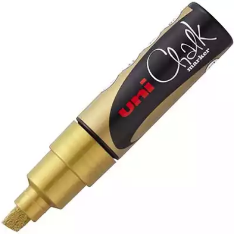 Picture of UNI-BALL CHALK MARKER CHISEL TIP 8MM GOLD