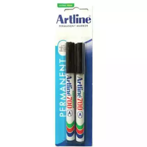 Picture of ARTLINE 700 PERMANENT MARKER BULLET 0.7MM BLACK PACK 2 HANGSELL