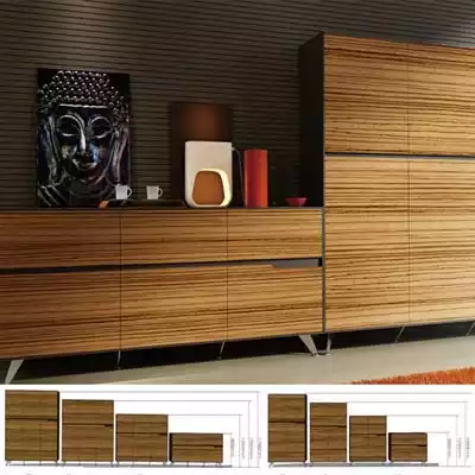 Picture of NOVARA CREDENZA 4 DRAWER TIMBER VENEER 1240WX425DX800H