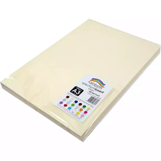 Picture of RAINBOW SPECTRUM BOARD 220GSM A3 CREAM PACK 100