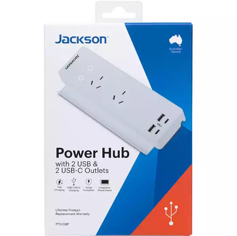 Picture of JACKSON POWER HUB SURGE PROTECTED 2 OUTLET WITH USB OUTLETS