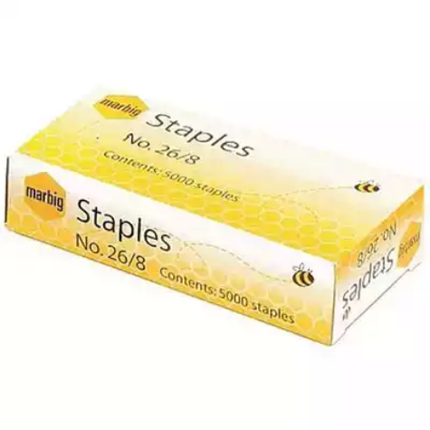 Picture of MARBIG STAPLES 26/8 BOX 5000