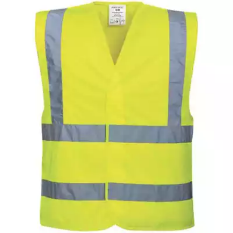 Picture of PORTWEST C470 HI-VIS TWO BAND AND BRACE VEST YELLOW 4XL/5XL