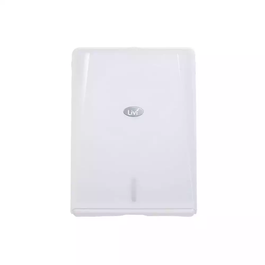 Picture of LIVI INTERLEAVE MULTIFOLD/ULTRASLIM TOWEL DISPENSER 350 X 100 X 260MM WHITE