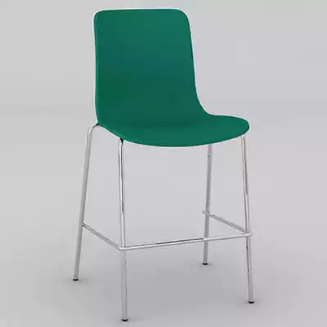 Picture of DAL ACTI CHAIR 4-LEG LOW BARSTOOL CHROME FRAME TEAL SHELL