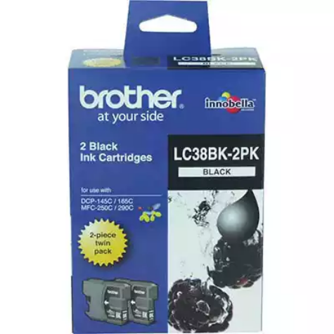 Picture of BROTHER LC38BK2PK INK CARTRIDGE BLACK PACK 2