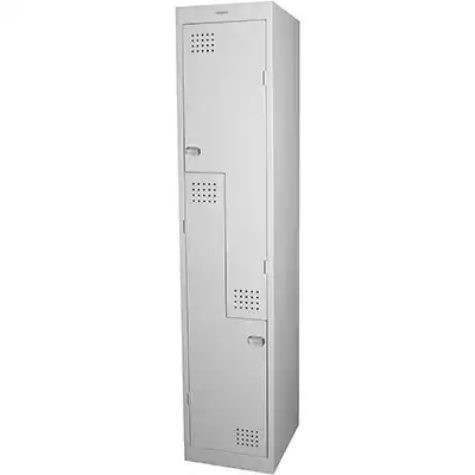 Picture of STEELCO PERSONNEL LOCKER 2 Z DOOR 380MM SILVER GREY