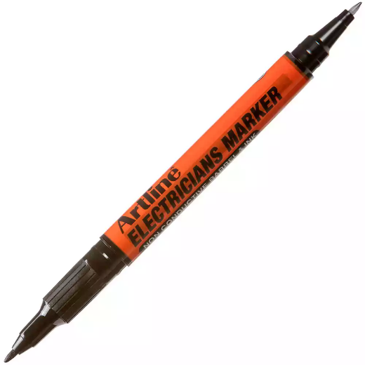 Picture of ARTLINE ELECTRICIANS DUAL NIB PERMANENT MARKER BULLET 0.4/1.0MM BLACK