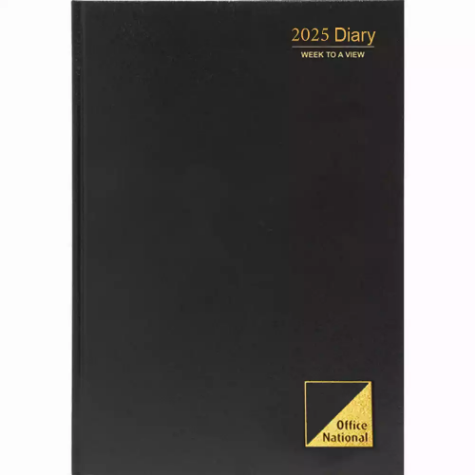 Picture of OFFICE NATIONAL 47ECPBKON DIARY WEEK TO VIEW A4 BLACK