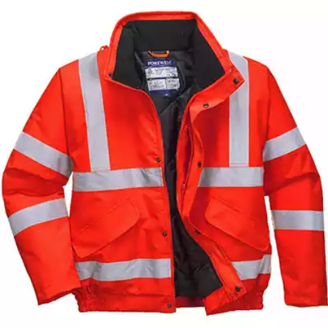 Picture of PORTWEST S463 HI-VIS BOMBER JACKET ORANGE 5XL