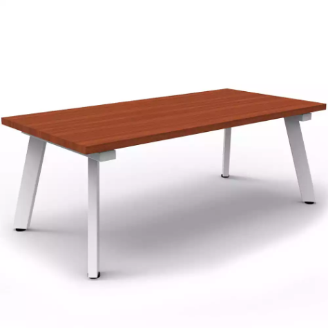 Picture of RAPIDLINE ETERNITY COFFEE TABLE 1200 X 600MM CHERRY/WHITE SATIN