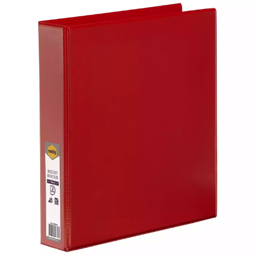 Picture of MARBIG CLEARVIEW INSERT RING BINDER 3D 50MM A4 RED