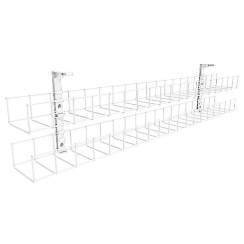 Picture of RAPIDLINE DUAL TIER CABLE BASKET ONLY 1250MM WHITE