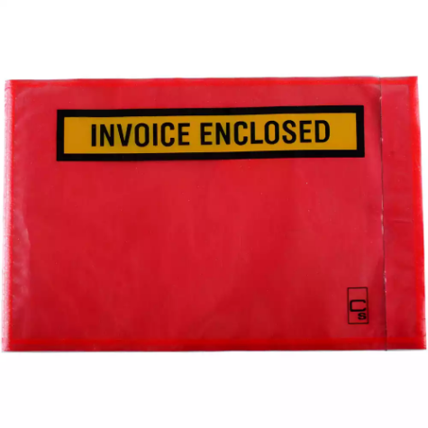 Picture of PACKAGING ENVELOPE (DOCULOPE) INVOICE ENCLOSED 165 X 115MM RED/YELLOW BOX 1000