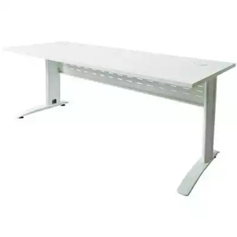 Picture of RAPID SPAN DESK WITH METAL MODESTY PANEL 1800 X 700 X 730MM WHITE/WHITE