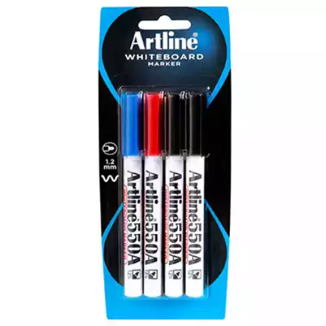 Picture of ARTLINE 550A WHITEBOARD MARKER BULLET 1.2MM ASSORTED PACK 4