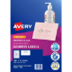 Picture of AVERY 936009 J8551 ADDRESS LABEL FROSTED CLEAR INKJET 65UP CLEAR PACK 25