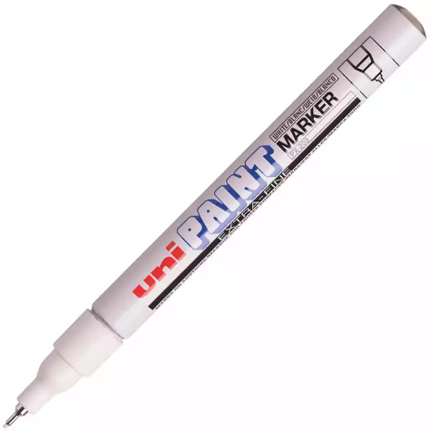 Picture of UNI-BALL PX-203 PAINT MARKER BULLET 0.8MM WHITE