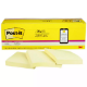 Picture of POST-IT 654-24SSCP SUPER STICKY RECYCLED NOTES 76 X 76MM CANARY YELLOW CABINET PACK 24