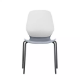 Picture of SYLEX KALEIDO CHAIR 4 LEG NO ARMS WHITE STEEL FRAME GREY SEAT