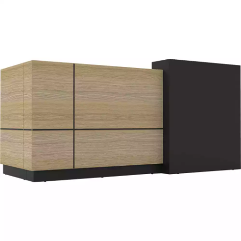 Picture of RAPIDLINE SEMPRE RECEPTION COUNTER NATURAL OAK/BLACK