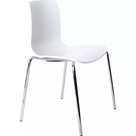 Picture of DAL ACTI CHAIR 4-LEG CHROME FRAME POLYPROP SHELL WHITE 445MM