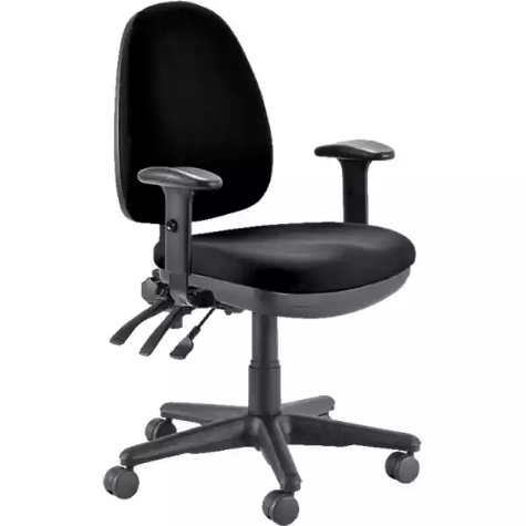 Picture of BURO VERVE TASK CHAIR HIGH BACK 3-LEVER ARMS JETT BLACK