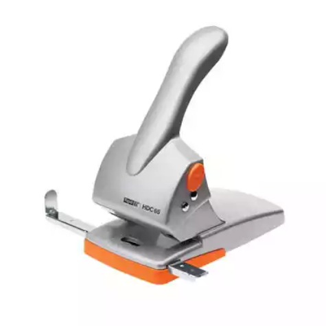 Picture of RAPID HDC65 2-HOLE HEAVY DUTY PUNCH 65 SHEET SILVER/ORANGE