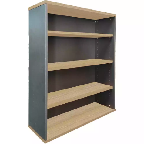 Picture of RAPID WORKER BOOKCASE 3 SHELF 900 X 315 X 1200MM OAK/IRONSTONE