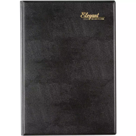 Picture of CUMBERLAND 52EPBK ELEGANT APPOINTMENT DIARY 2 DAYS TO PAGE A5 BLACK