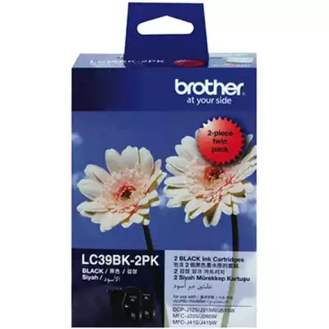 Picture of BROTHER LC39BK2PK INK CARTRIDGE BLACK PACK 2