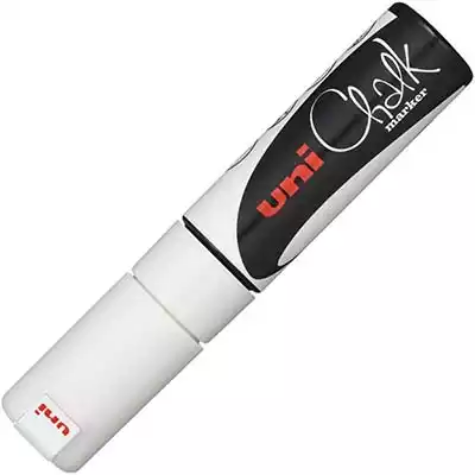 Picture of UNI-BALL CHALK MARKER CHISEL TIP 8MM WHITE