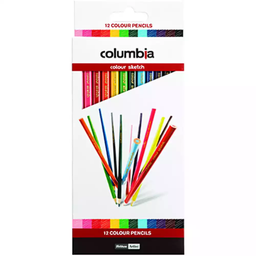 Picture of COLUMBIA COLOURSKETCH COLOURED PENCILS ASSORTED PACK 12