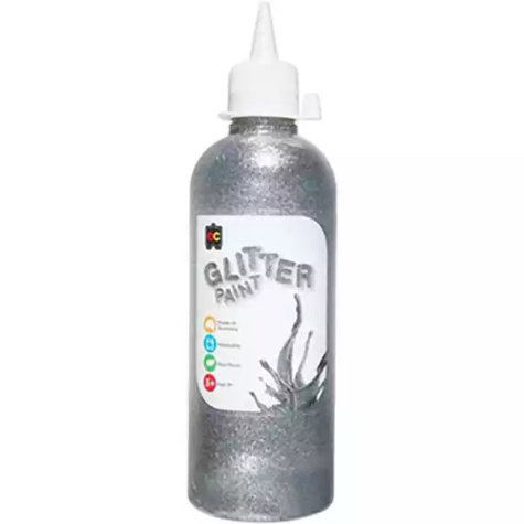 Picture of EDUCATIONAL COLOURS GLITTER PAINT 500ML SILVER