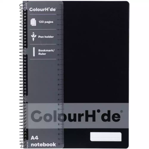 Picture of COLOURHIDE 1719402J NOTEBOOK 120 PAGE A4 BLACK