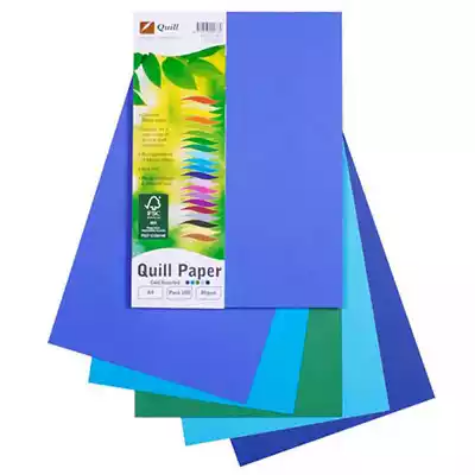 Picture of QUILL COLOURED A4 COPY PAPER 80GSM COLD ASSORTED PACK 100 SHEETS