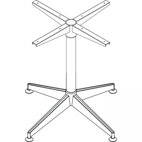 Picture of RAPIDLINE TYPHOON ROUND MEETING TABLE FRAME 752 X 752MM BLACK