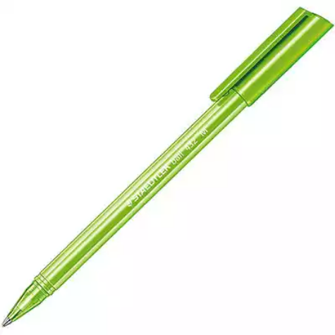 Picture of STAEDTLER 432 TRIANGULAR BALLPOINT STICK PEN MEDIUM LIGHT GREEN BOX 10