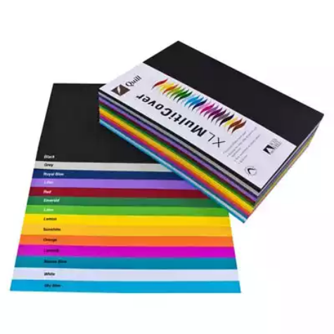 Picture of QUILL COVER PAPER 125GSM A4 ASSORTED PACK 500