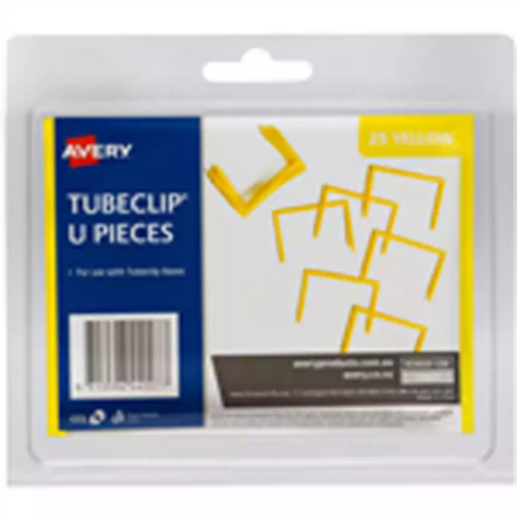 Picture of AVERY 44007Y TUBECLIP U PIECE YELLOW PACK 25