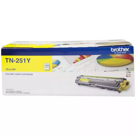 Picture of BROTHER TN251Y TONER CARTRIDGE YELLOW