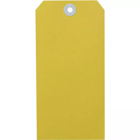 Picture of AVERY 18140 SHIPPING TAG SIZE 8 160 X 80MM YELLOW BOX 1000